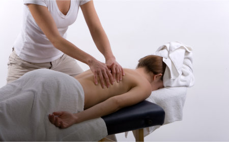 lady having a massage therapy